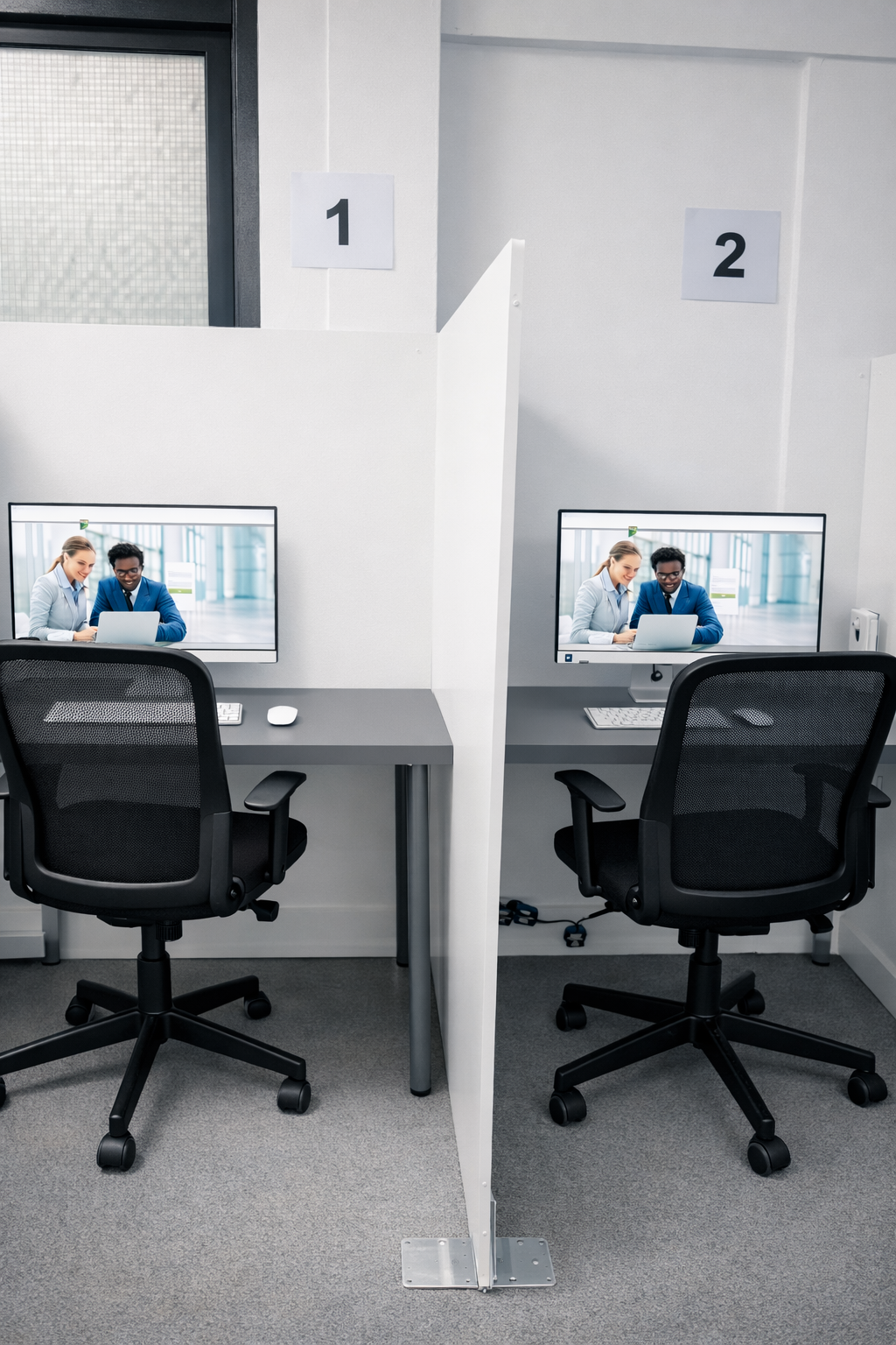 ACCA Computer Based Exam workstations at Ark Education Centre Ilford — live CBE system on screen